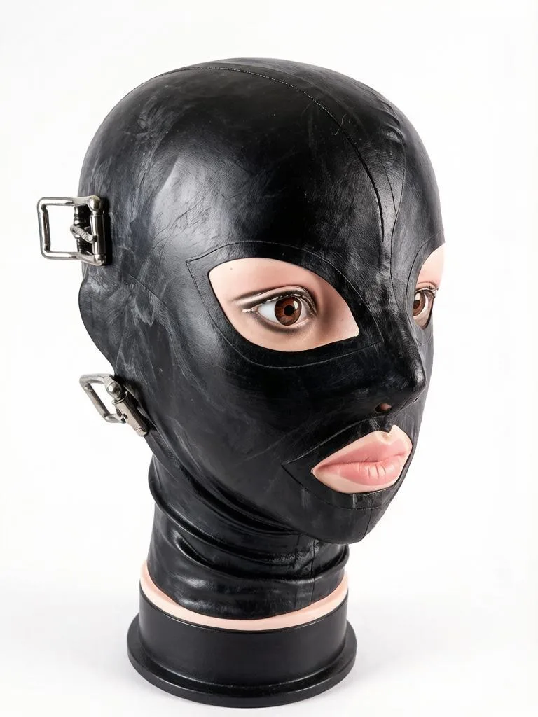 Маска с шорами и кляпом — латекс, Rubber Department